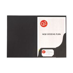 Marbig Presentation Folder Leathergrain Black A4 Pk10 - Only 1 Remaining